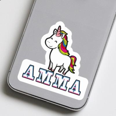 Einhorn Aufkleber Amma Laptop Image