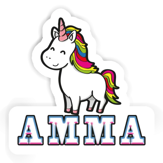 Einhorn Aufkleber Amma Notebook Image