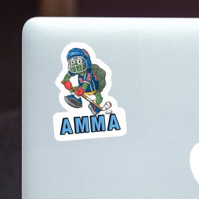 Hockey Player Sticker Amma Notebook Image