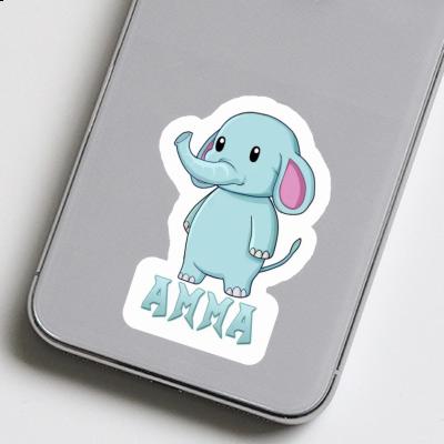 Sticker Amma Elephant Laptop Image