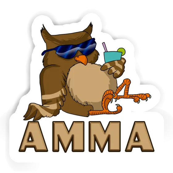 Sticker Amma Cool Owl Gift package Image