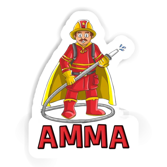 Firefighter Sticker Amma Image