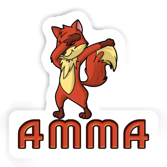 Amma Sticker Dabbing Fox Notebook Image