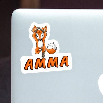 Amma Sticker Yoga Fox Image