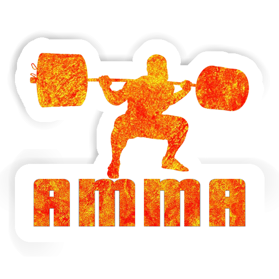 Sticker Weightlifter Amma Notebook Image