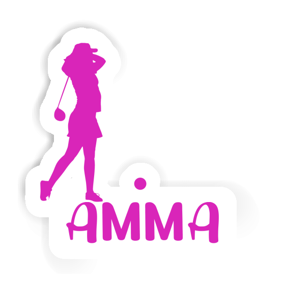 Golfer Sticker Amma Laptop Image