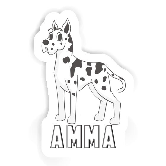 Chien Grand Danois Autocollant Amma Notebook Image