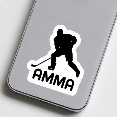 Joueur de hockey Autocollant Amma Laptop Image