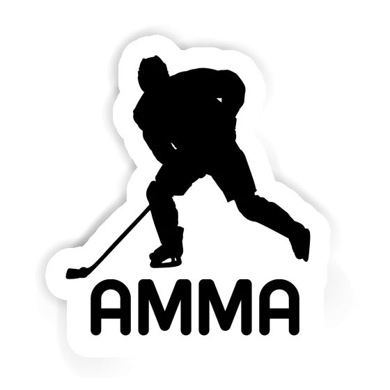 Joueur de hockey Autocollant Amma Laptop Image