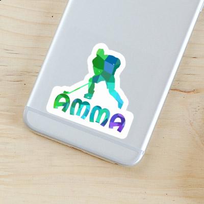 Eishockeyspieler Sticker Amma Laptop Image