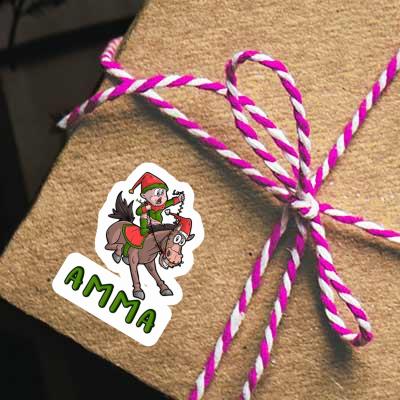 Amma Aufkleber Weihnachtspferd Notebook Image