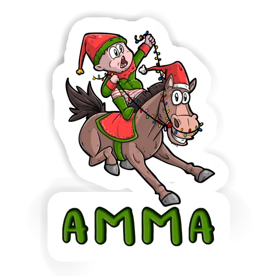 Amma Aufkleber Weihnachtspferd Image