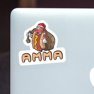 Amma Sticker Christmas Hot Dog Image