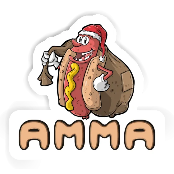 Amma Sticker Christmas Hot Dog Gift package Image