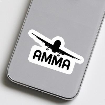 Sticker Amma Airplane Image