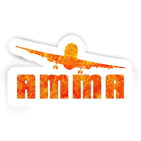 Sticker Amma Airplane Image