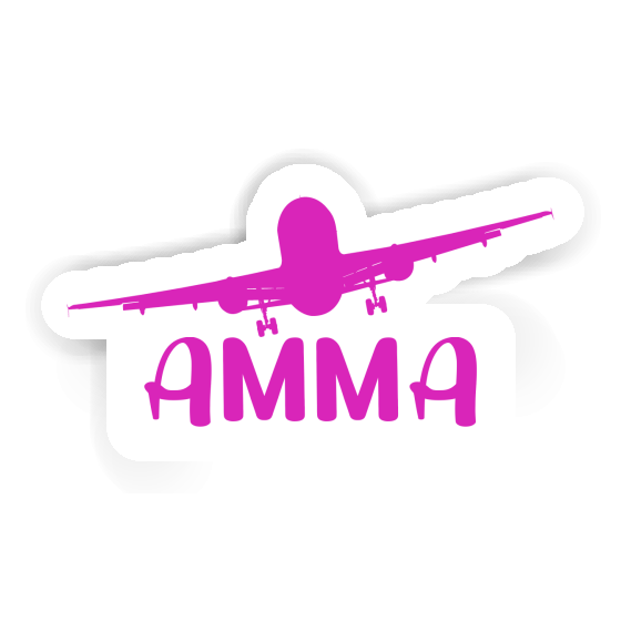 Sticker Amma Airplane Notebook Image