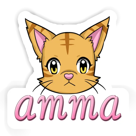 Amma Autocollant Tête de chat Notebook Image