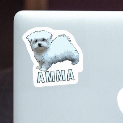 Maltese Dog Sticker Amma Image