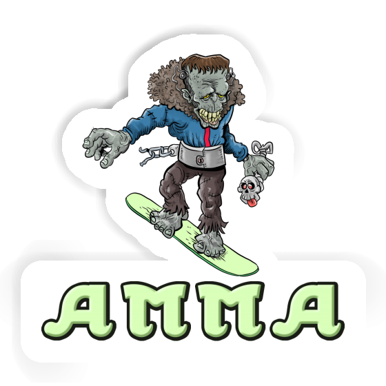 Sticker Snowboarder Amma Notebook Image