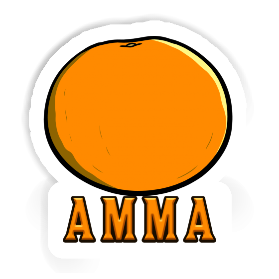 Aufkleber Amma Orange Notebook Image