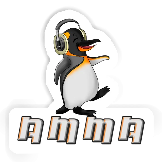 Aufkleber Musik-Pinguin Amma Gift package Image