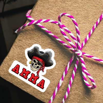 Sticker Amma Pirate-Skull Notebook Image