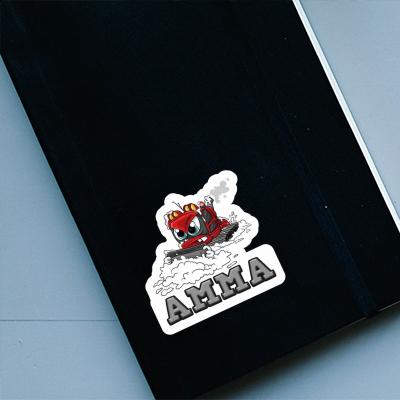 Amma Sticker Snow groomer Notebook Image