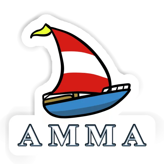 Sailboat Sticker Amma Laptop Image