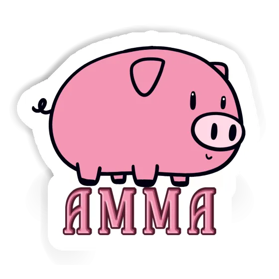 Sticker Amma Pig Notebook Image