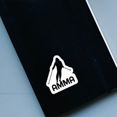 Amma Aufkleber Skifahrerin Notebook Image