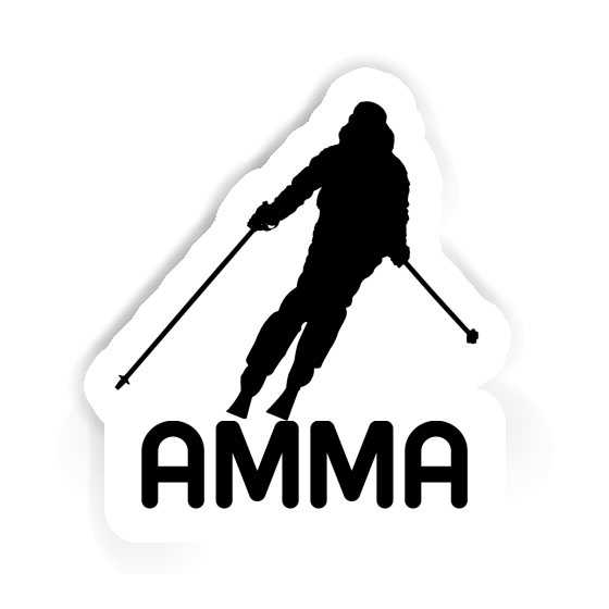 Amma Aufkleber Skifahrerin Laptop Image