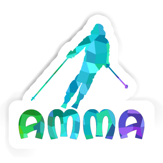 Skier Sticker Amma Notebook Image