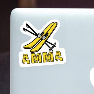 Amma Autocollant Ski Laptop Image