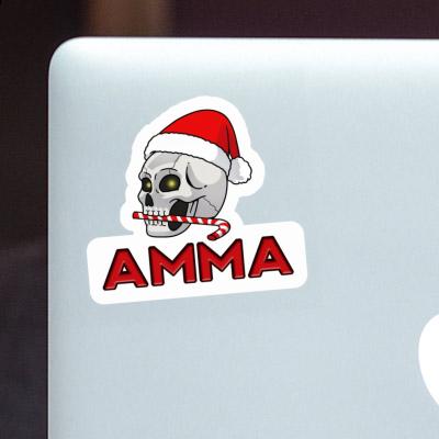 Sticker Weihnachtstotenkopf Amma Notebook Image