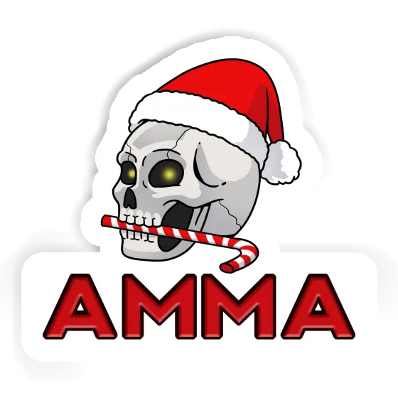 Sticker Amma Christmas Skull Gift package Image