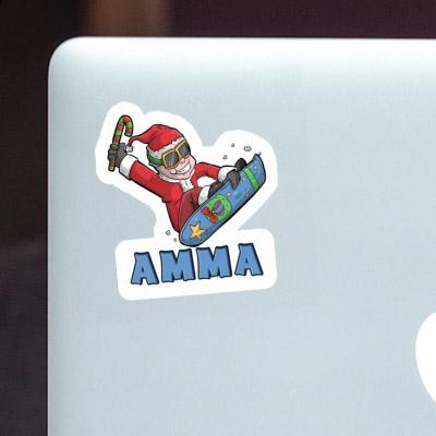 Snowboarder Aufkleber Amma Laptop Image