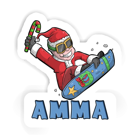 Snowboarder Aufkleber Amma Notebook Image