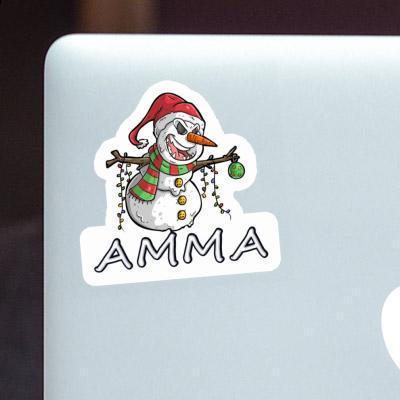 Sticker Snowman Amma Gift package Image