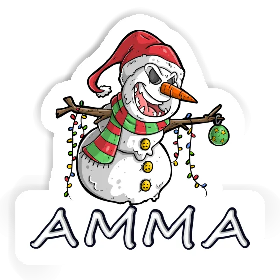 Sticker Snowman Amma Gift package Image