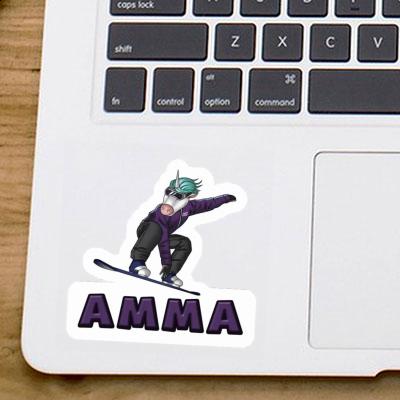 Snowboarder Sticker Amma Image