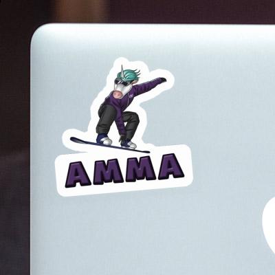 Amma Autocollant Snowboardeuse Image