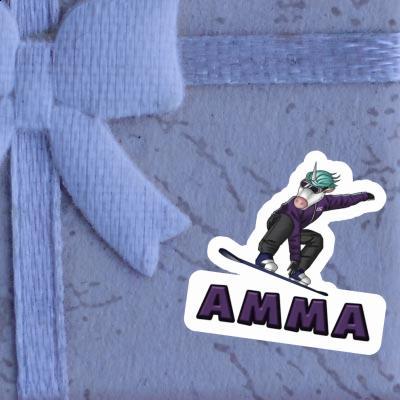 Snowboarder Sticker Amma Laptop Image