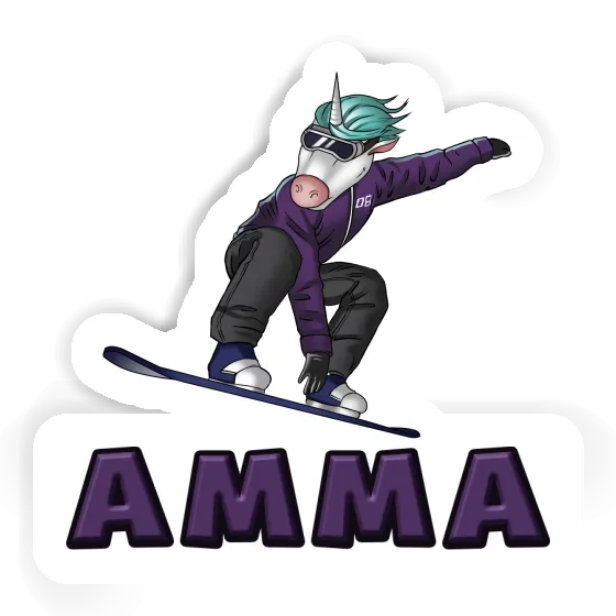 Snowboarder Sticker Amma Gift package Image