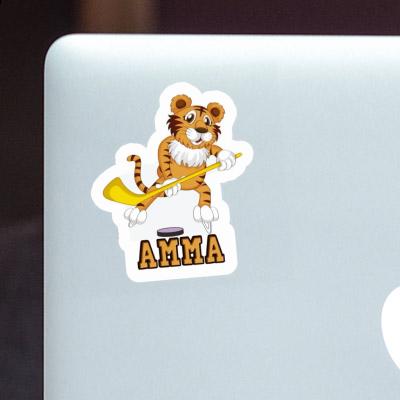 Sticker Ice-Hockey Player Amma Notebook Image