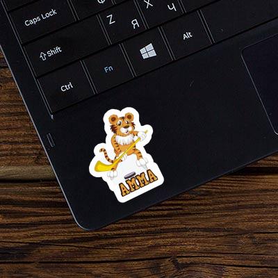 Sticker Ice-Hockey Player Amma Laptop Image