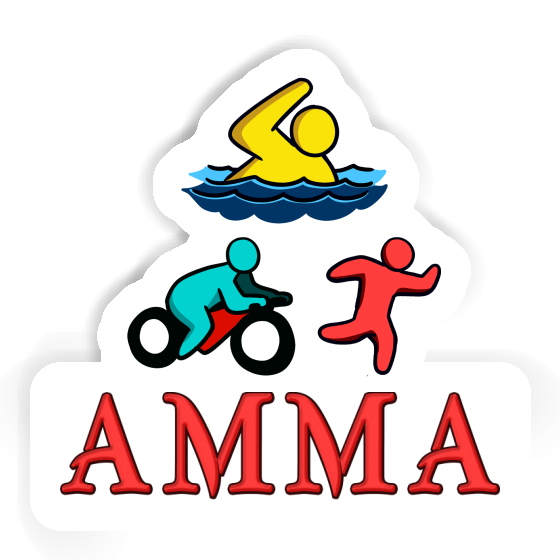 Amma Sticker Triathlete Notebook Image