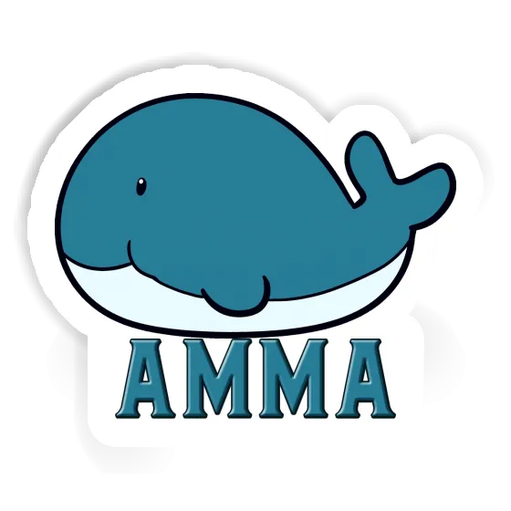 Sticker Whale Fish Amma Notebook Image