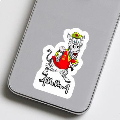 Amma Sticker Zebra Notebook Image