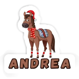 Andrea Aufkleber Weihnachtspferd Image